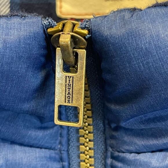 WEATHERPROOF VINTAGE Vest Men's XL Navy Blue Quilted Puffer Flannel Lined Zip Up - Picture 5 of 13